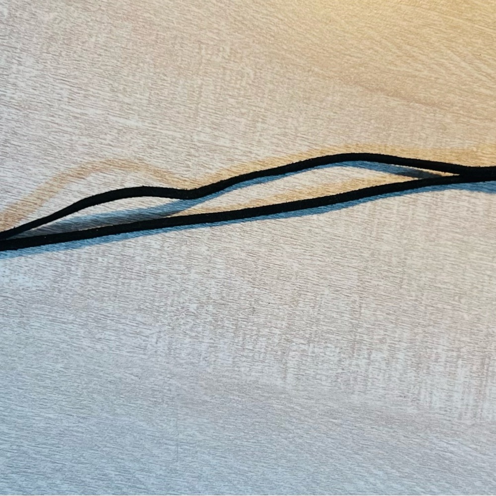 Silver Vintage Pendant Necklace with Black Cord - Picture 5 of 7
